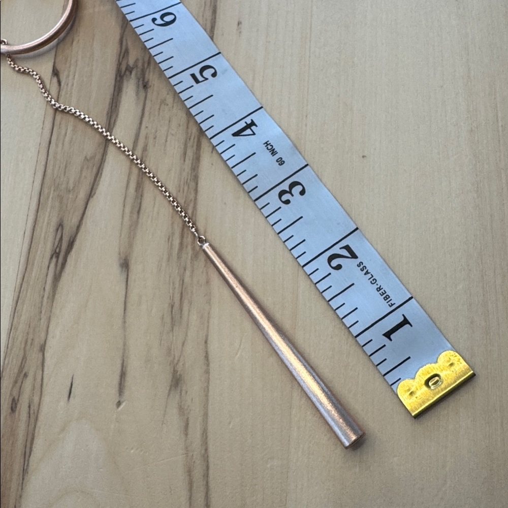 Kendra Scott Tegan Y Necklace Rose Gold with Slide Closure Lariat Style - Picture 7 of 10